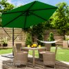 Umbrelă de grădină Ø330 cm - verde pentru utilizare