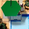 Umbrelă de grădină Ø330 cm - verde în partea de sus