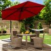 Umbrelă de grădină cu UV 80 + Ø300 cm - roșu