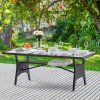 13086 4 ratanovy stol takeo 190x90x74 cm hneda