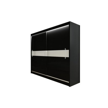 expedo skrin s posuvnymi dvermi nicoletta 200x216x61 cernabile sklo