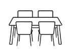 Jídelní stoly pro 4 osoby