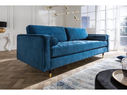 1338 7 pohovka cozy velvet 220cm aquablue velvet