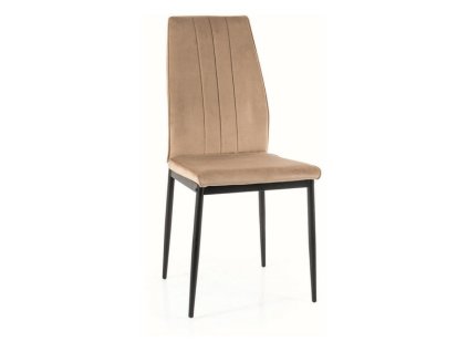 sametová jídelní židle durotar – černá do jídelny