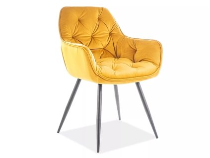 sametová jídelní židle uldum – černá do jídelny