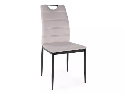 sametová jídelní židle warlock 3 – světle šedá do jídelny