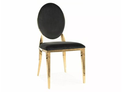 sametová jídelní židle warlock 4 – černá do jídelny