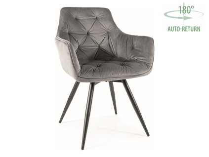 sametová jídelní židle death knight 4 – černá do jídelny