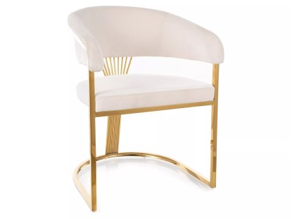 sametová jídelní židle first aid 6 – béžová do jídelny