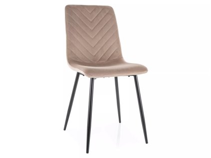 sametová jídelní židle paladin 6 – tmavě béžová do jídelny