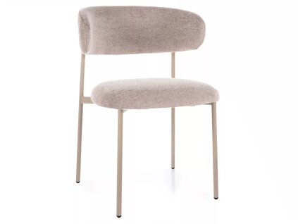 sametová jídelní židle priest 6 – béžová do jídelny