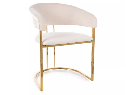 sametová jídelní židle herbalism 7 – béžová do jídelny