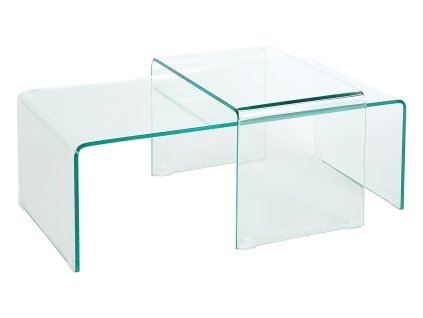 konferenční stolek tvrzené sklo průhledná