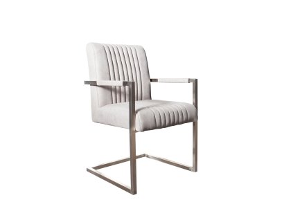 Jídelní židle Serra Craft – s područkami, šedá – hlavní pohled