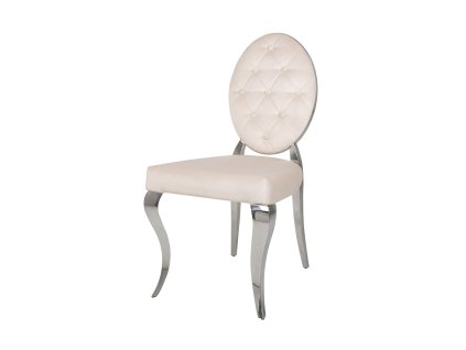 Jídelní židle Cressa Bold – sametová, béžová – hlavní pohled