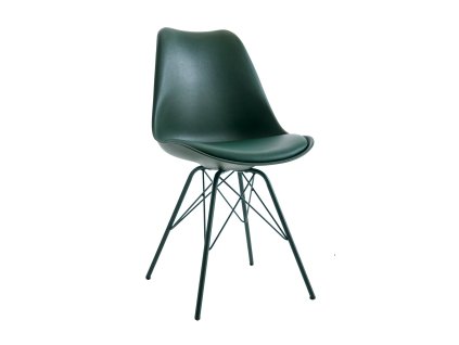 Jídelní židle Vela Curve – zelená – hlavní pohled