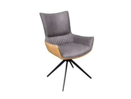 Jídelní židle Umbria Edge – otočná, hnědá – hlavní pohled