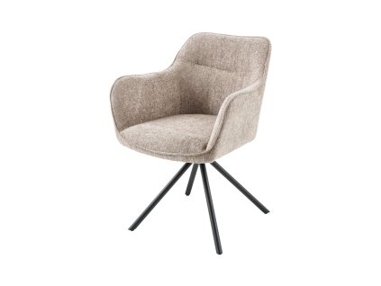 Židle Otočná židle VERONA texturovaná látka champagne béžová