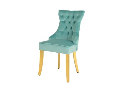 Jídelní židle Cressa Edge – sametová, modrá – hlavní pohled