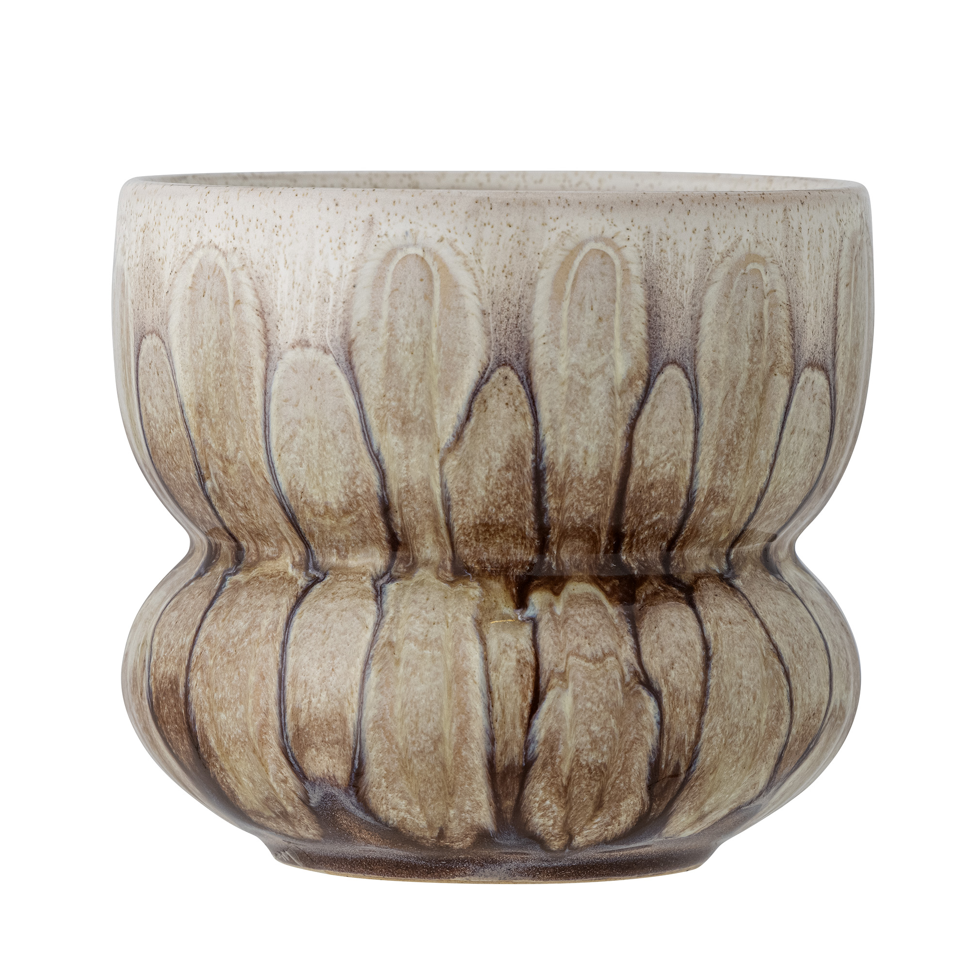 CREATIVE COLLECTION Hnědý květináč Maina z kameniny