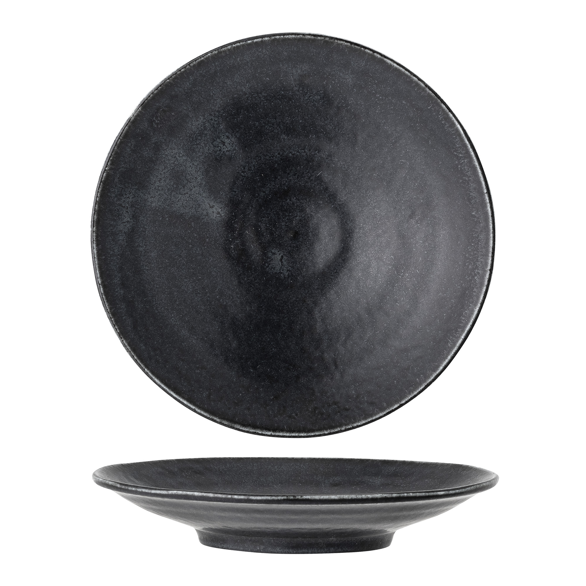 BLOOMINGVILLE Černý talíř Yoko z porcelánu II