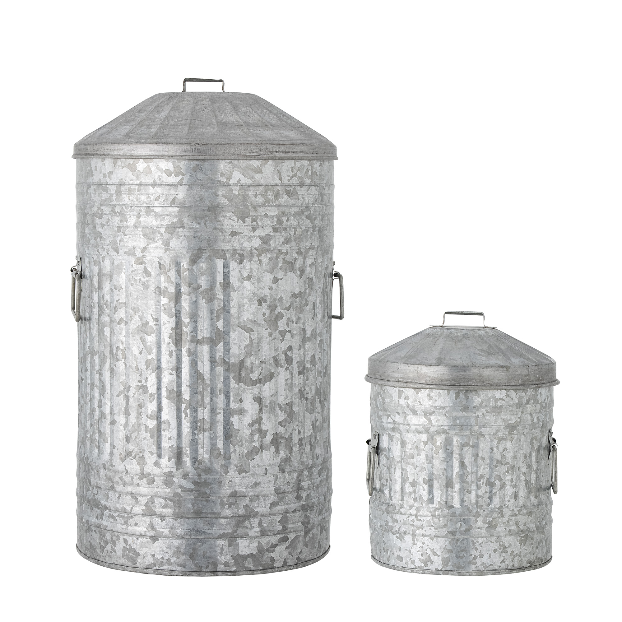 BLOOMINGVILLE Šedý kbelík Delina z kovu