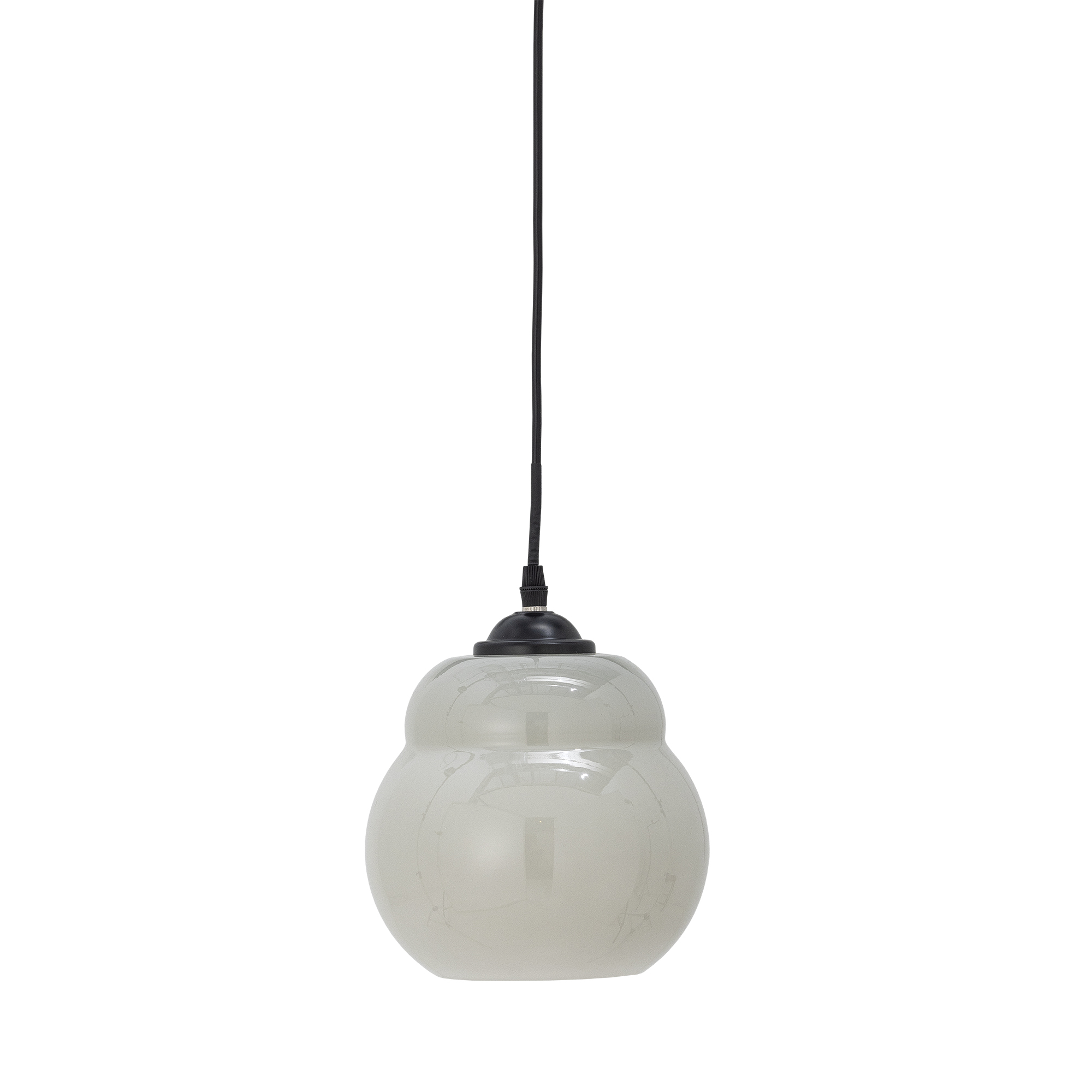 BLOOMINGVILLE Závěsná lampa Motella šedá skleněná