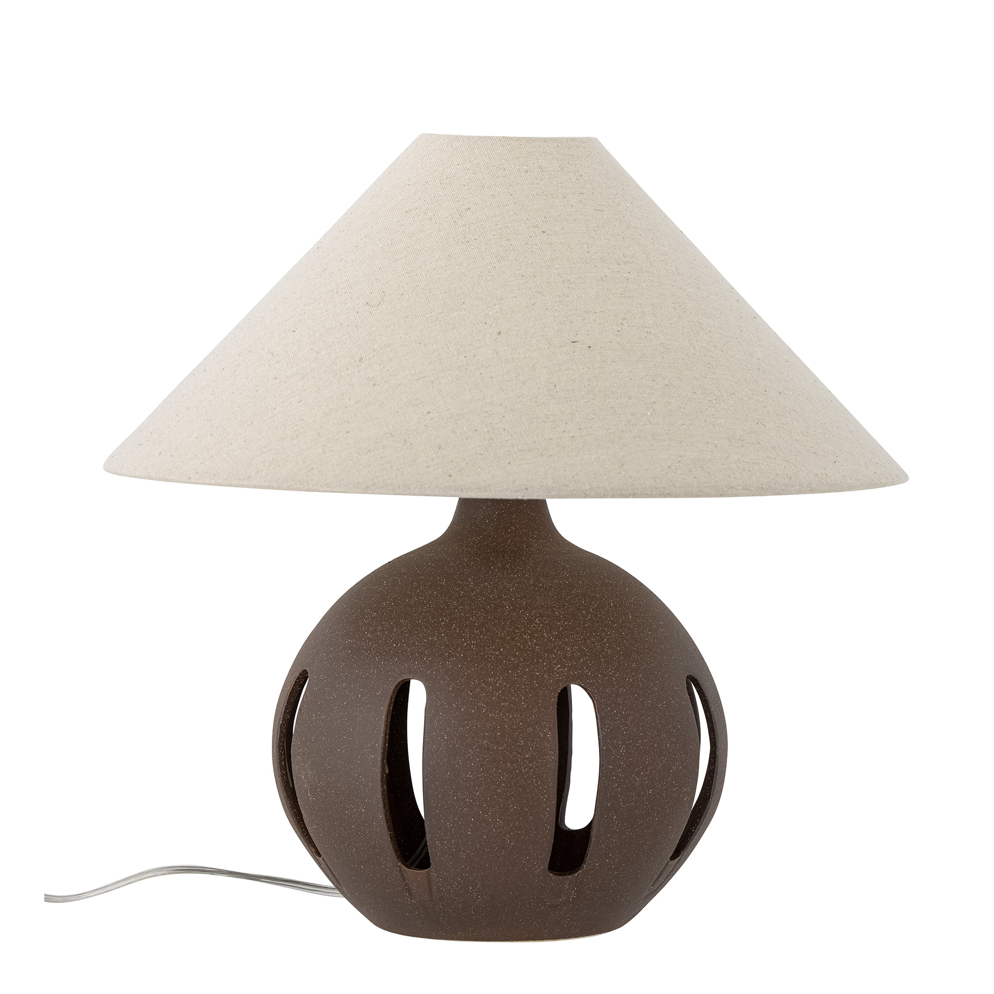 BLOOMINGVILLE Stolní lampa Liana hnědá z kameniny