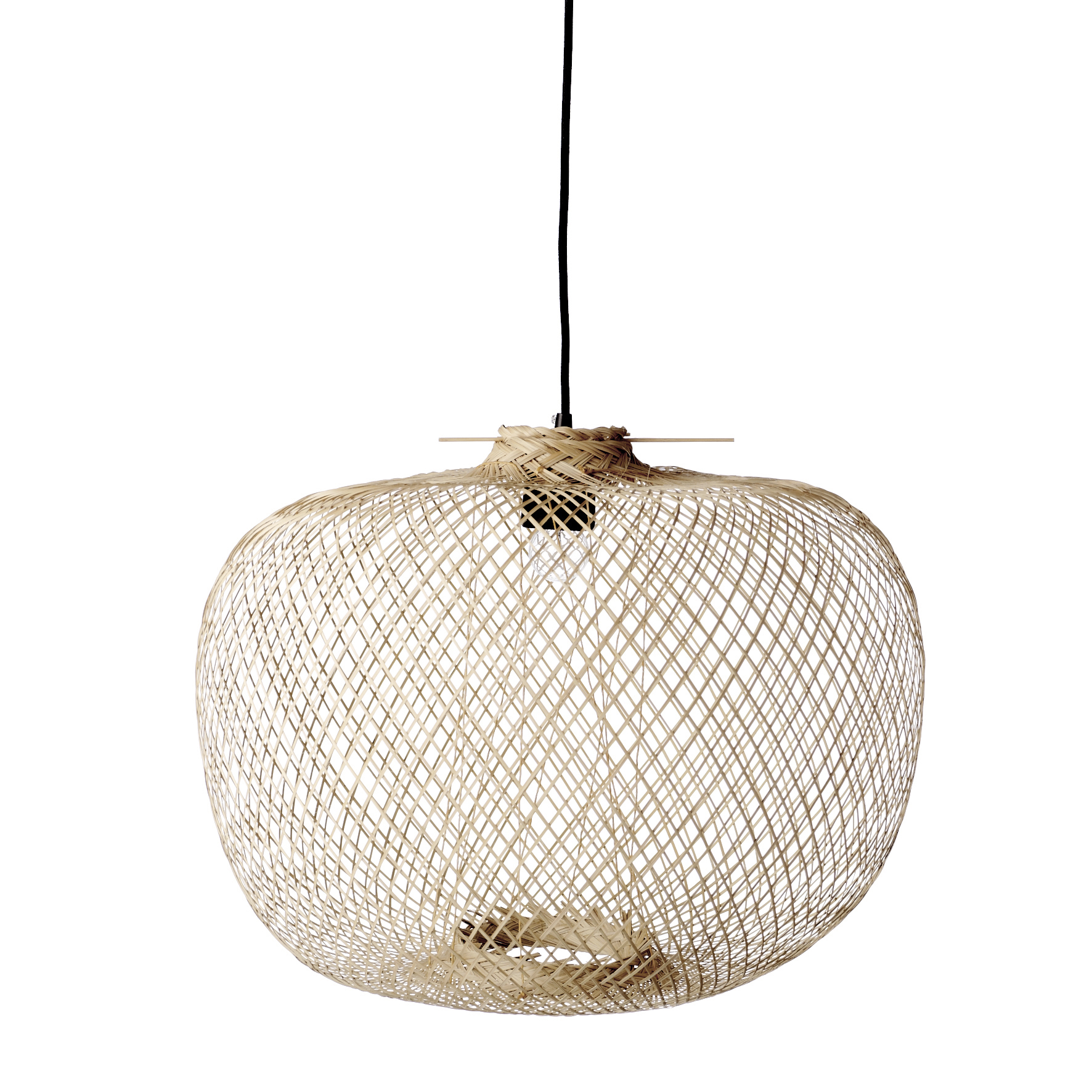 BLOOMINGVILLE Závěsné svítidlo Rodi z bambusu 42x30cm