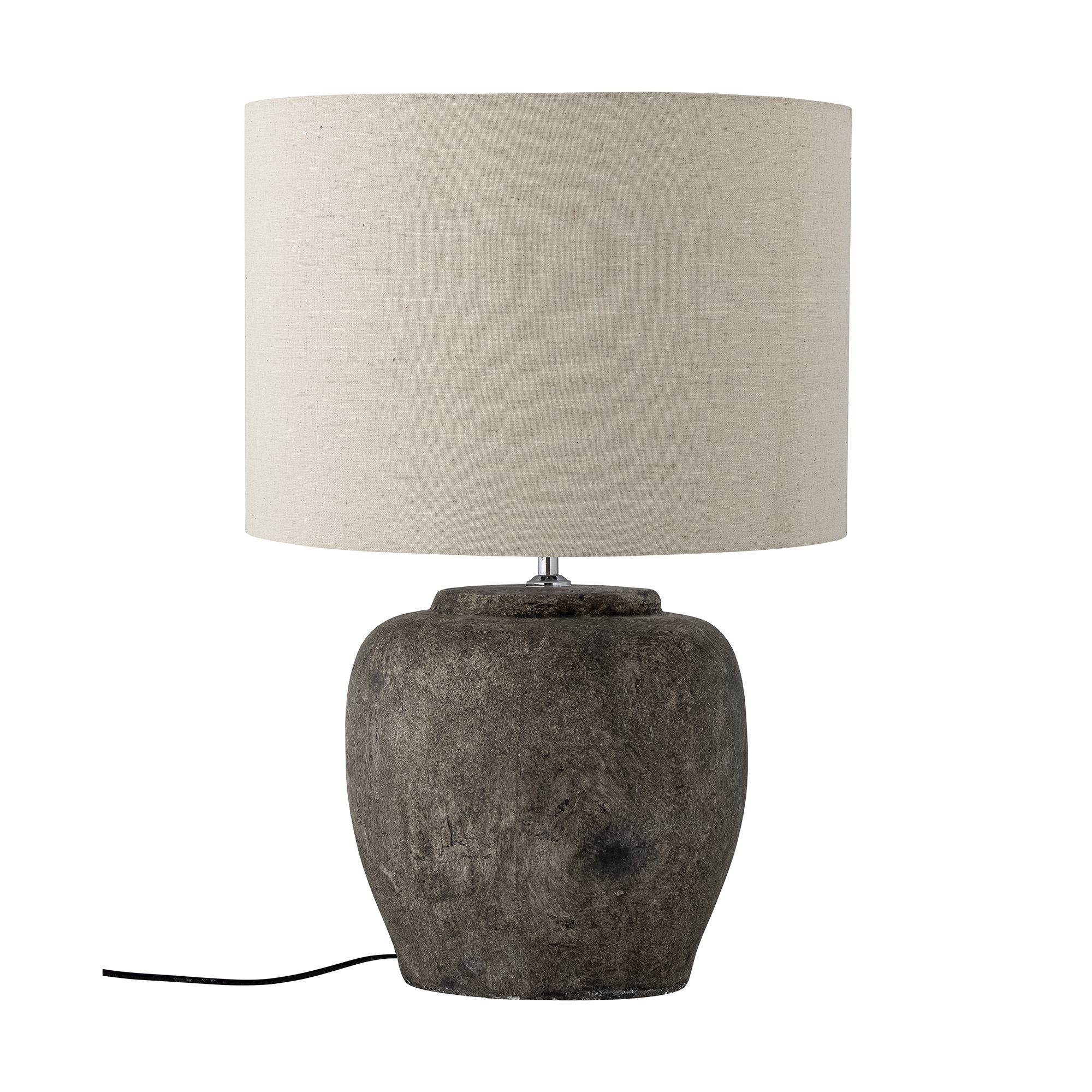BLOOMINGVILLE Stolní lampa Isabelle, šedá, kamenina