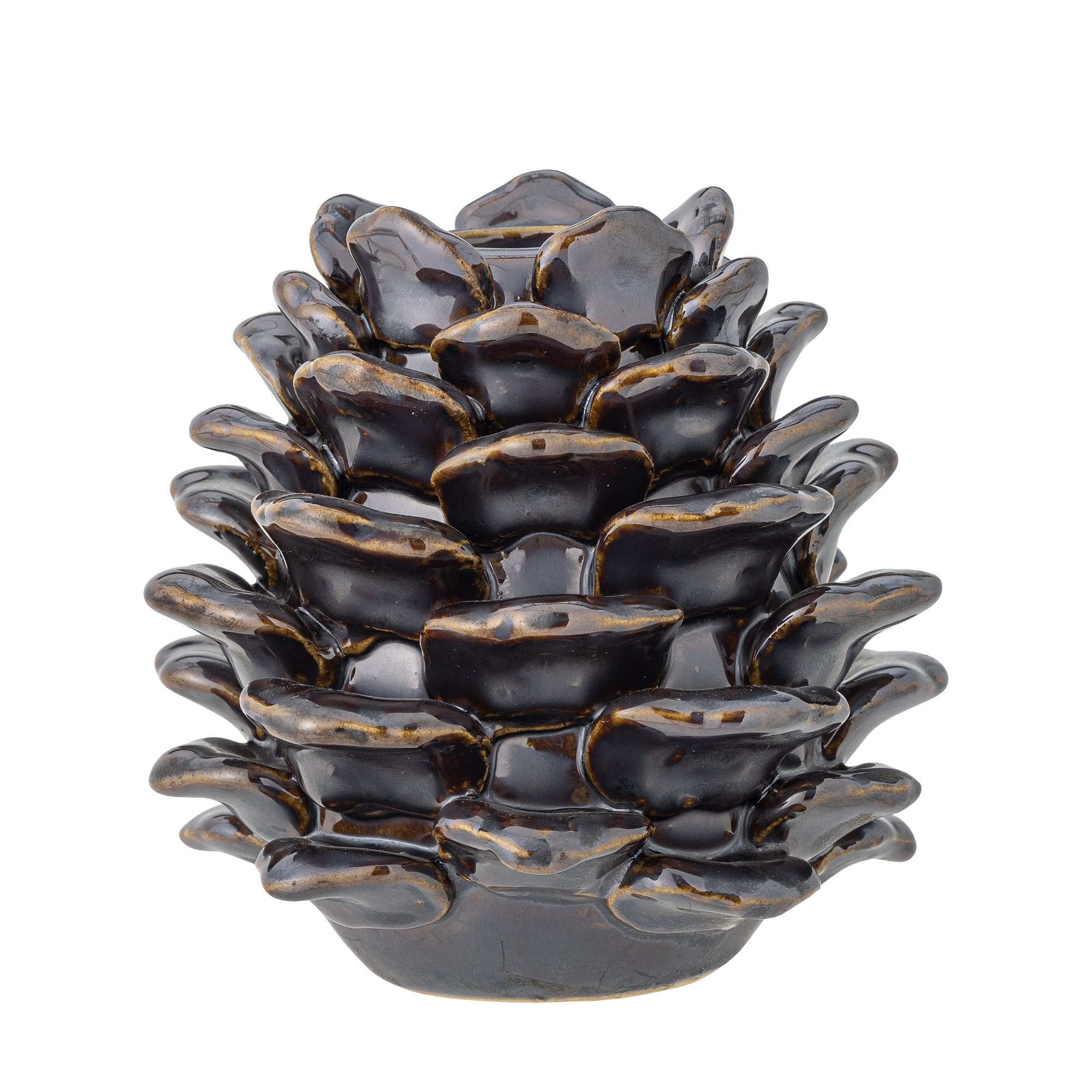 BLOOMINGVILLE Svícen Pine hnědý z kameniny