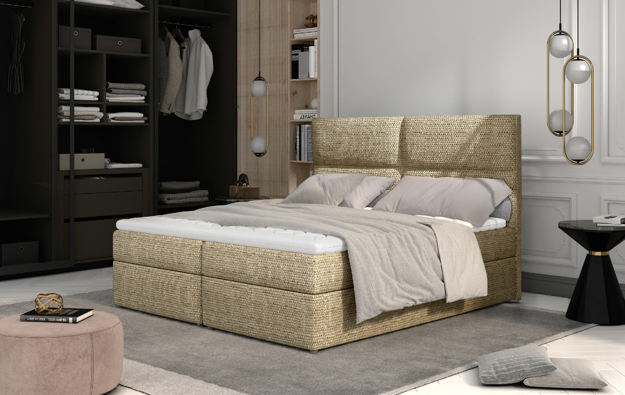 ELTAP Amber 165x210 Barva: Žlutý, Textilie: Berlin 03, Rozměr: 160x200