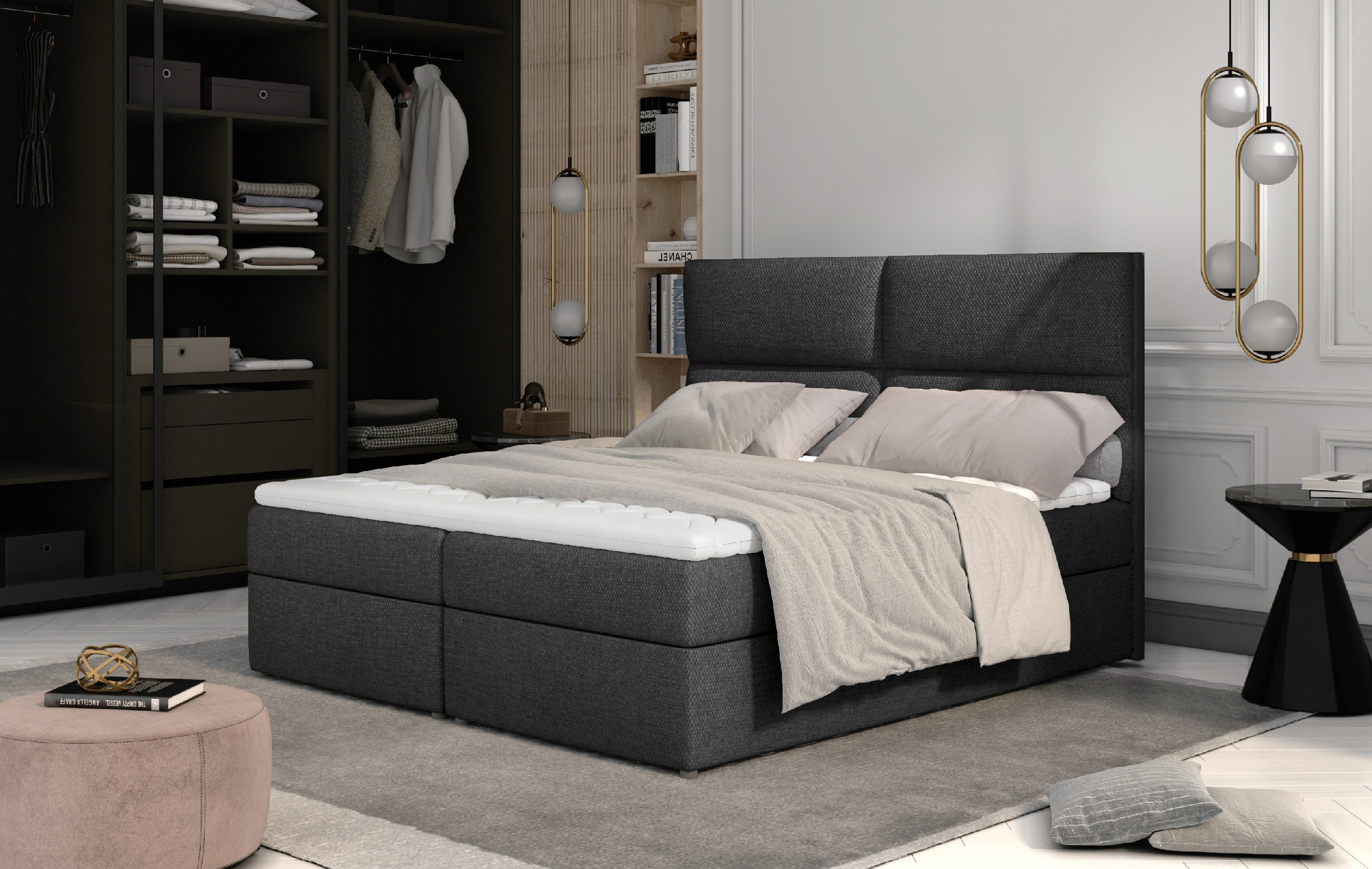 ELTAP Amber 145x210 Barva: Tmavě hnědá, Textilie: Inari 96, Rozměr: 140x200