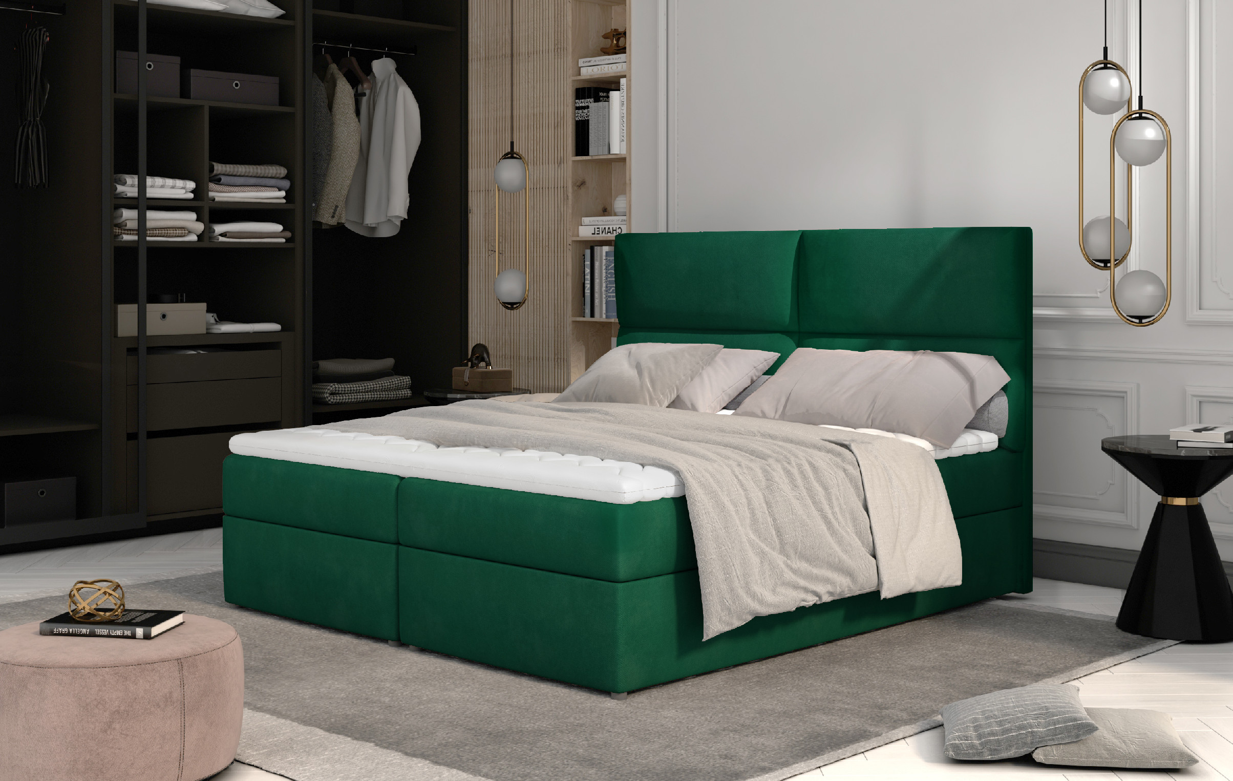 ELTAP Amber 185x210 Barva: Temný Zelený, Textilie: Kronos 19, Rozměr: 180x200