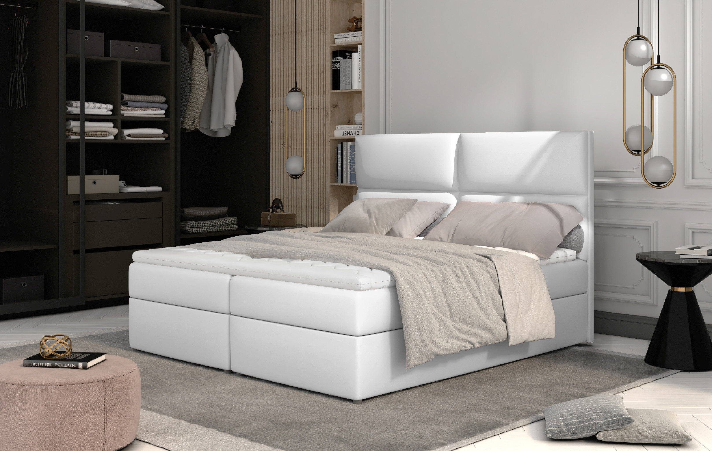 ELTAP Amber 145x210 Barva: Bílý, Textilie: Soft 17, Rozměr: 140x200