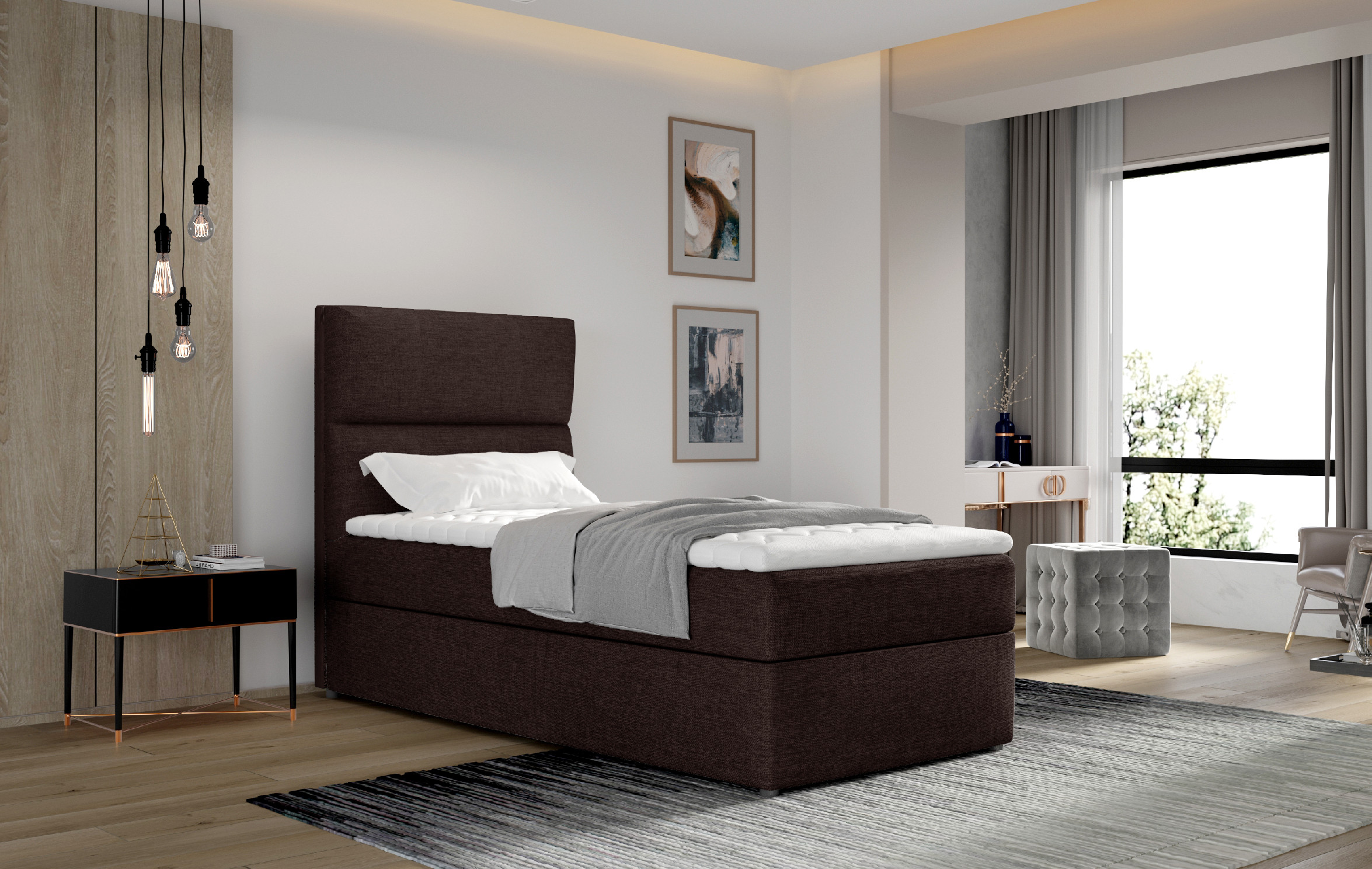 ELTAP Arco Barva: Tmavě hnědá, Textilie: Sawana 26, Rozměr: 90x200