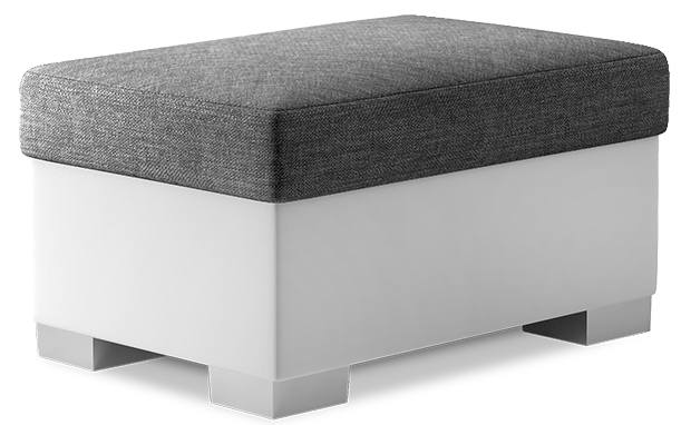 ELTAP Pouf R4 Barva: Temný Šedý, Textilie: Sawana 05, Soft 17