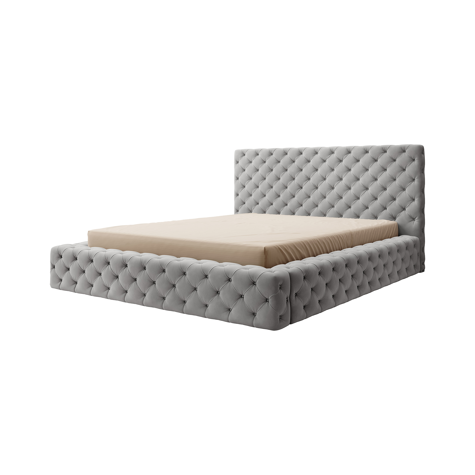 ELTAP Postel Princce 140x200 Barva: Šedý, Textilie: Sola 4, Rozměr: 140x232