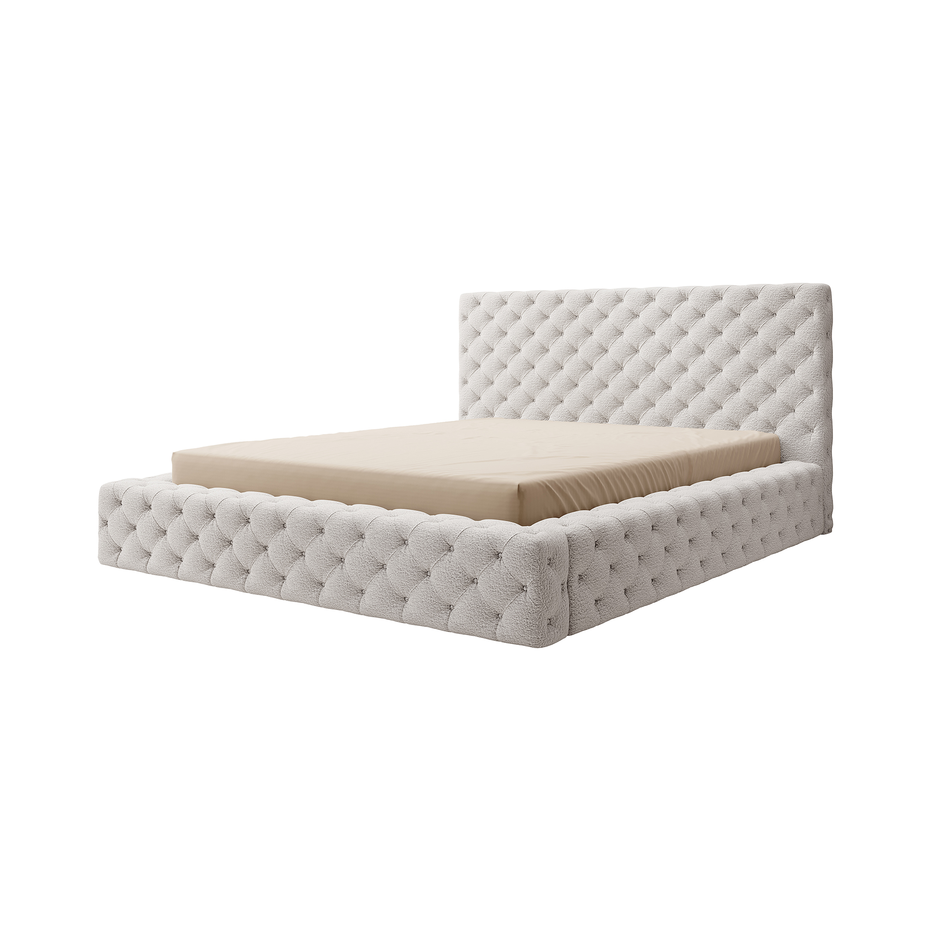 ELTAP Postel Princce 160x200 Barva: Bílý, Textilie: Royal 01, Rozměr: 160x232