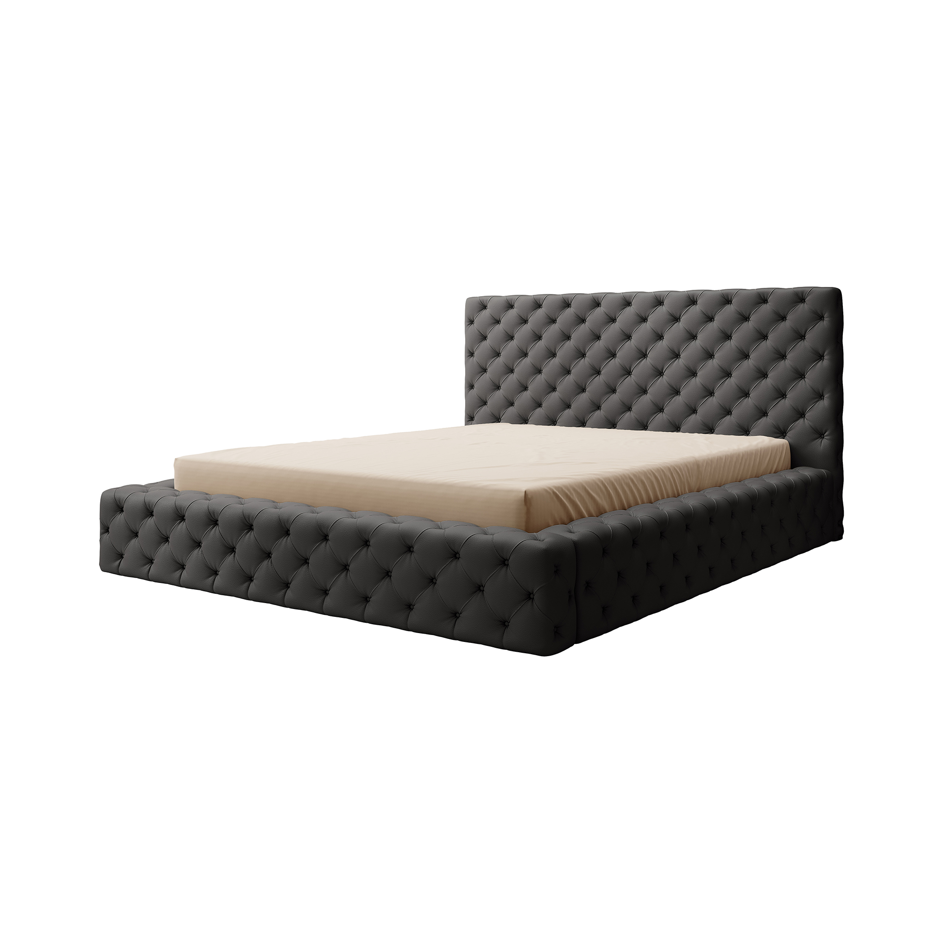 ELTAP Postel Princce 160x200 Barva: Černý, Textilie: Softis 11, Rozměr: 160x232