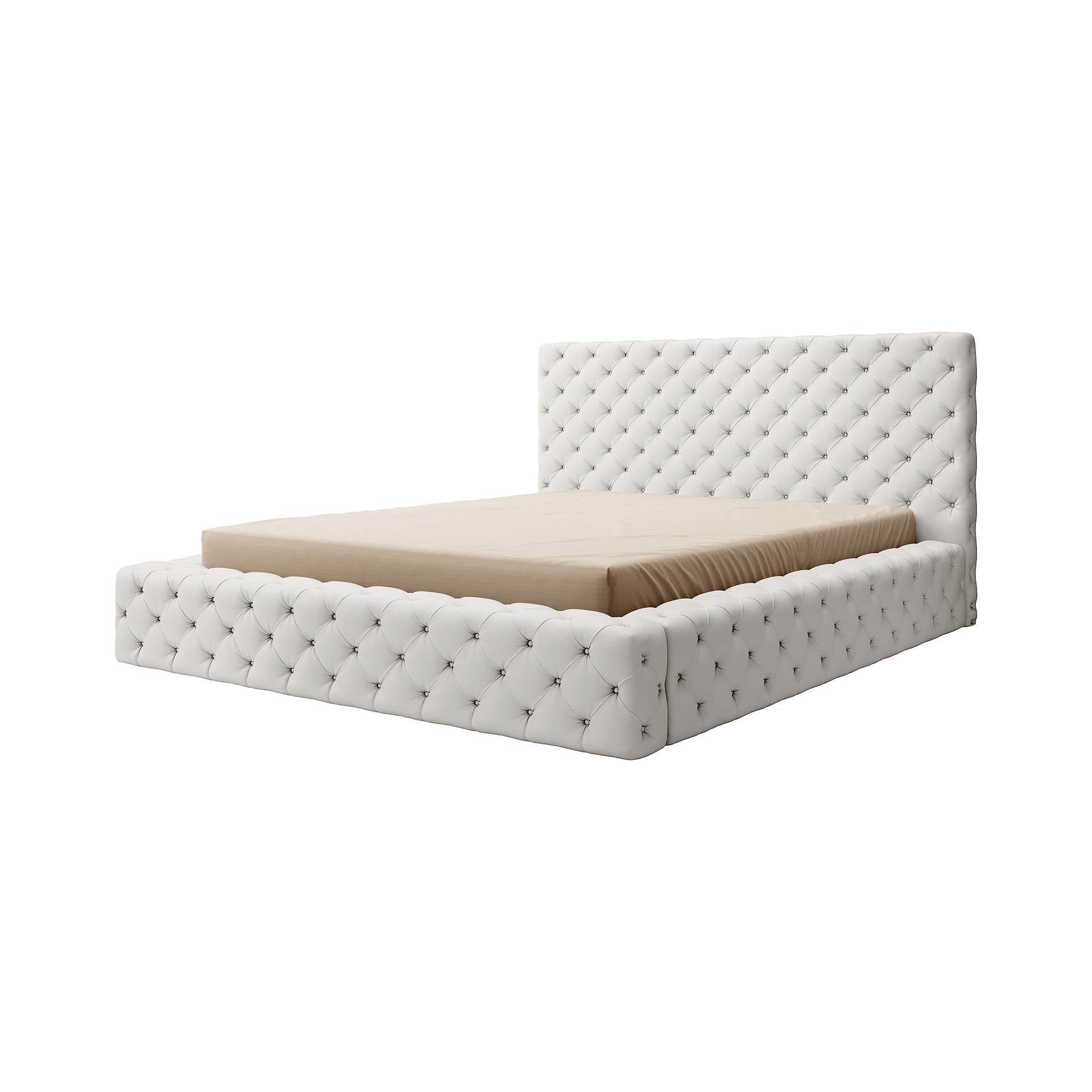 ELTAP Postel Princce 160x200 Barva: Bílý, Textilie: Softis 17, Rozměr: 160x232
