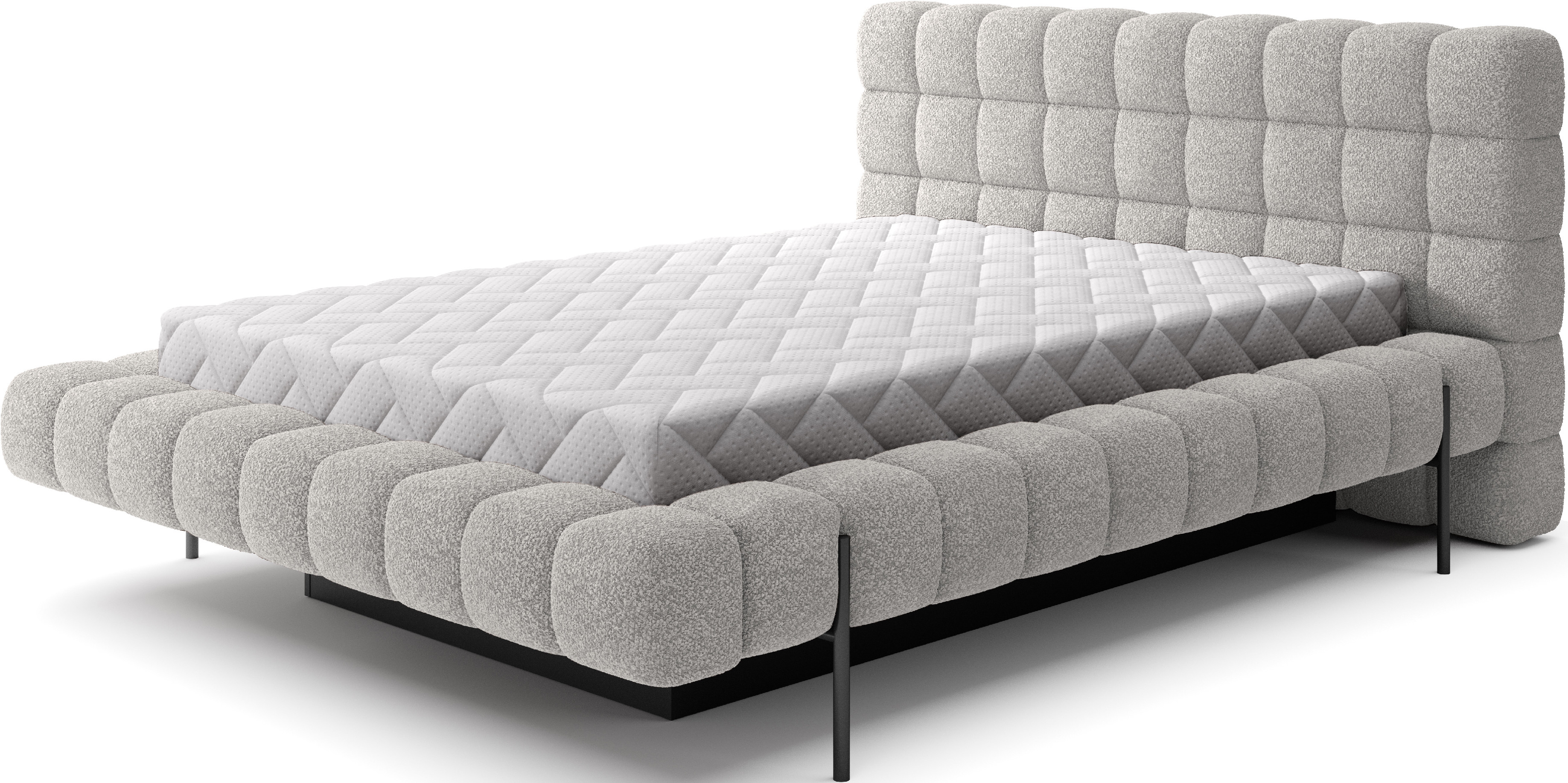 ELTAP Łoże Magentta + Stelaż met./pod.gaz./kontener Barva: Šedá, Textilie: Royal 04, Rozměr: 140x200