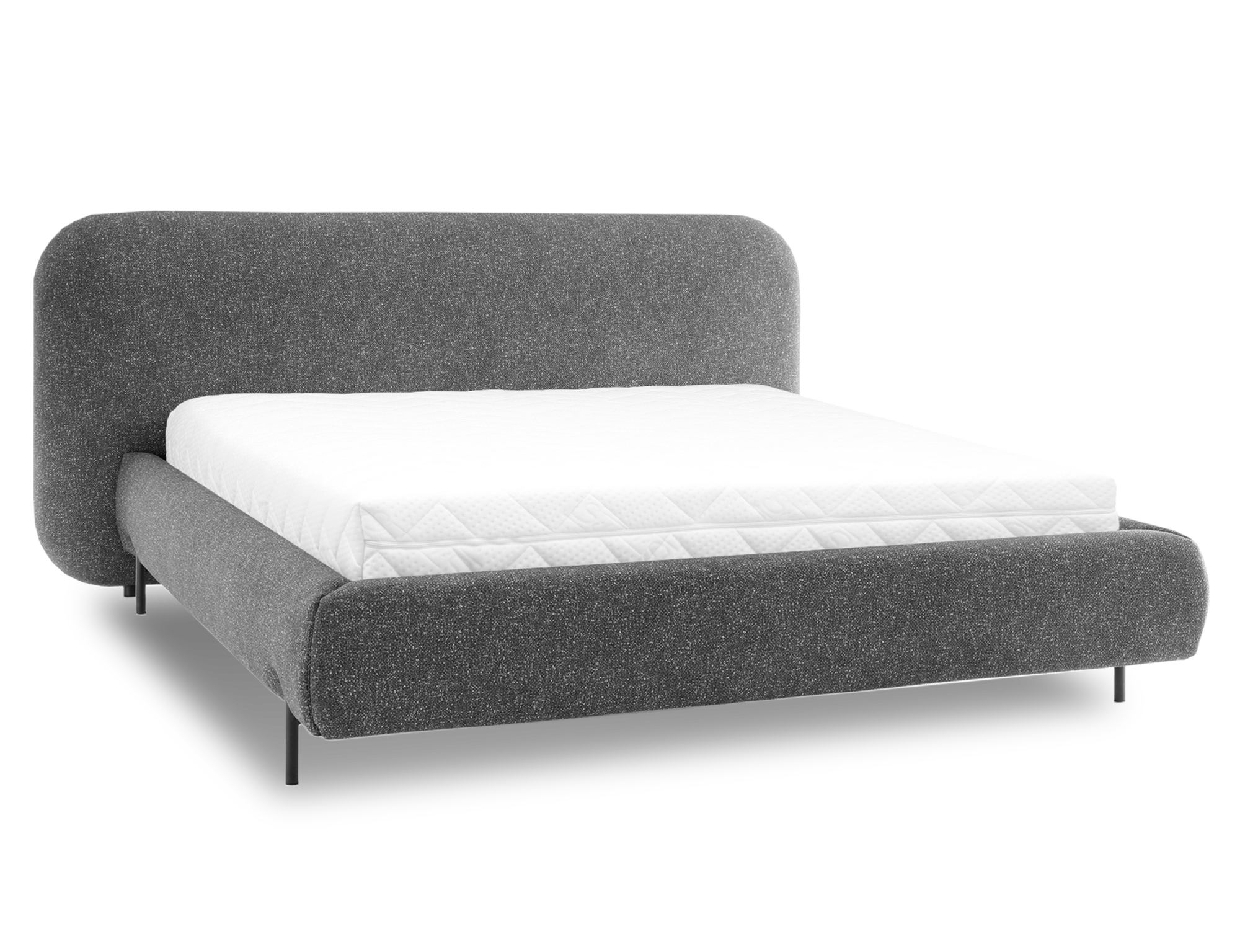 ELTAP Postel Pointt + Kovový rám/plynový výtah/kontejner Barva: Šedá, Textilie: Breona 04, Rozměr: 160x200