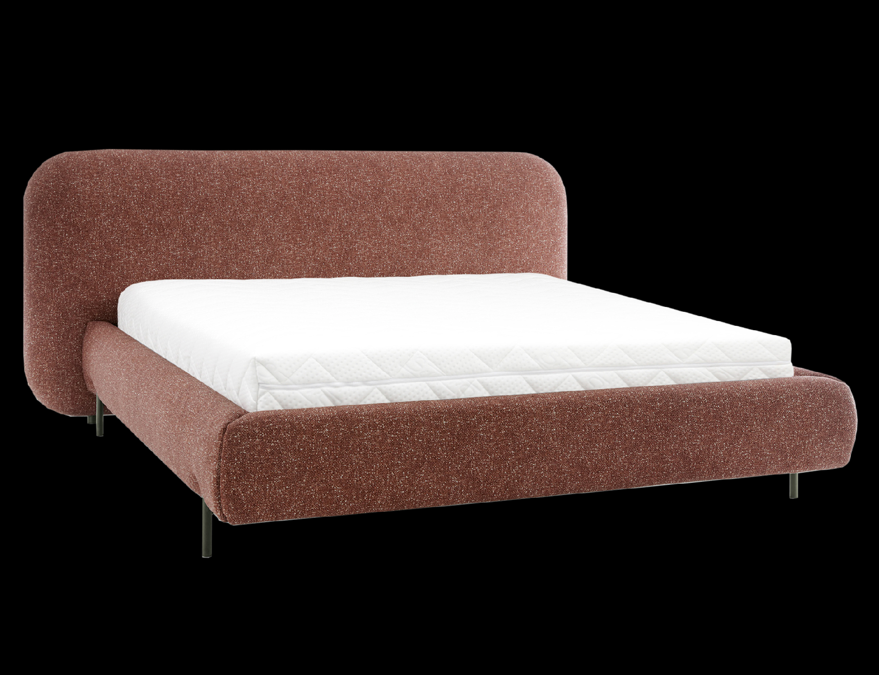 ELTAP Postel Pointt + Kovový rám/plynový výtah/kontejner Barva: Červená, Textilie: Breona 30, Rozměr: 180x200