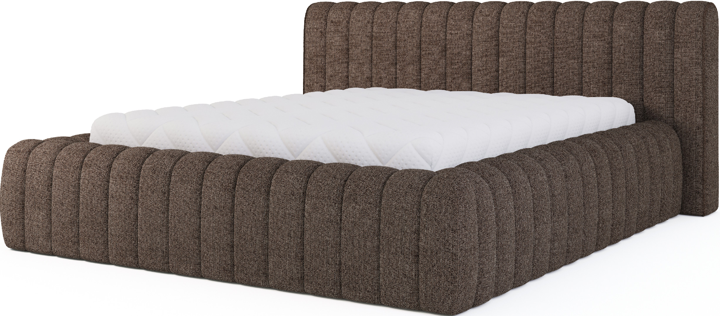 ELTAP Carilla postel + kovový rám/plynový píst/kontejner Barva: Hnědá, Textilie: Tonall 22, Rozměr: 180x200