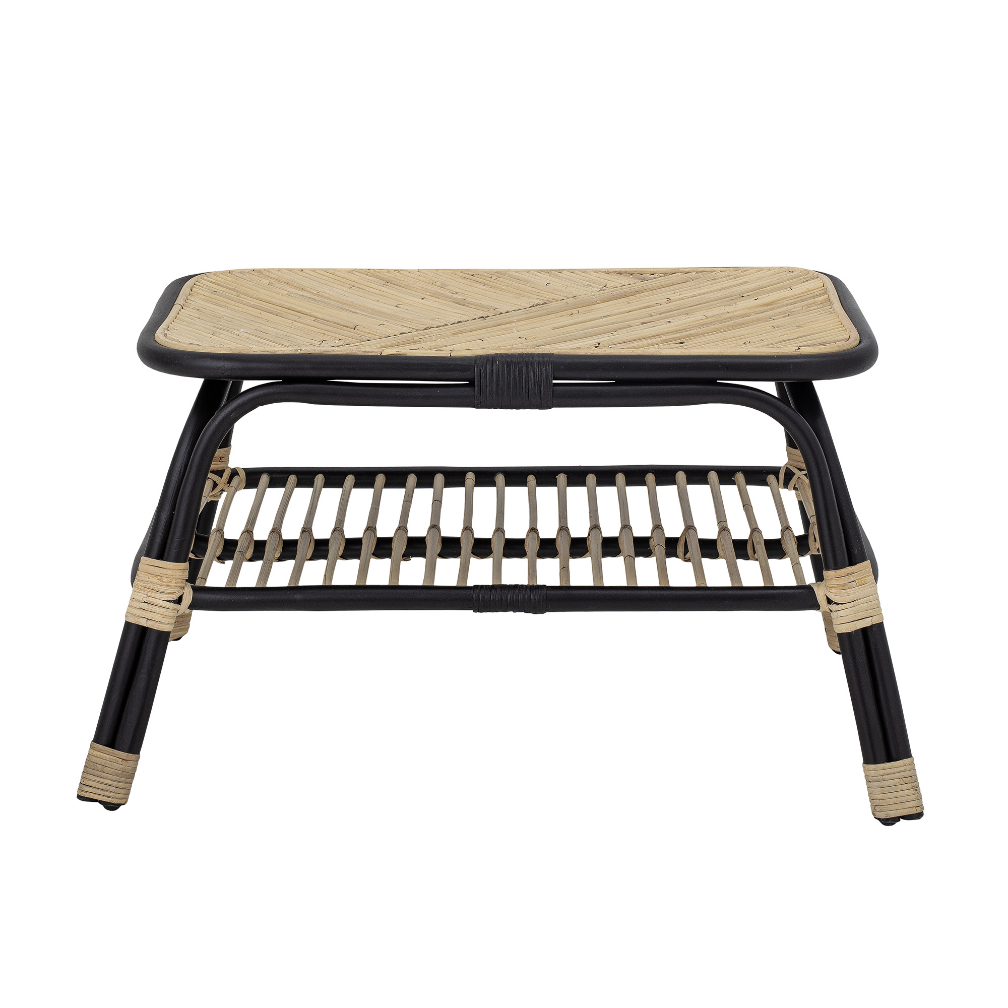 BLOOMINGVILLE Konferenční stolek Loue černý z ratanu