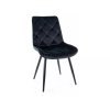 sametová jídelní židle warrior 3 – černá do jídelny
