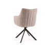 Sametová jídelní židle Blacksmith – béžová  – pohled na produkt