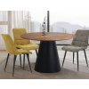 Sametová jídelní židle Fosse – žlutá – pohled na produkt