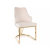 sametová jídelní židle westfall 6 – béžová do jídelny
